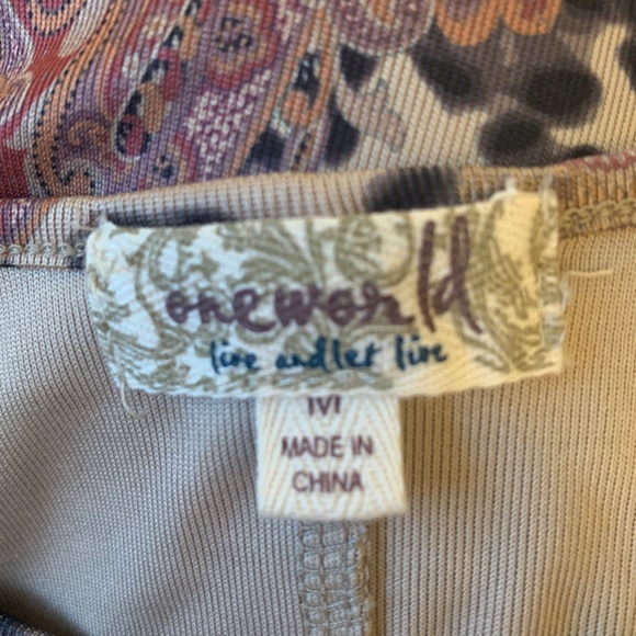 NWT! One World Lace-Detailed Hi-Low Tunic-Size M - Picture 5 of 10